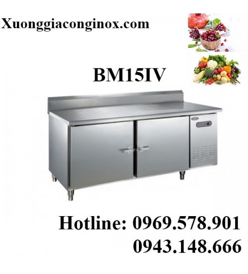Bàn mát inox 2 cánh có vách chắn 1,5m BM15IV