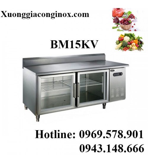 Bàn mát 2 cánh có kính có vách chắn 1,5m BM15KV