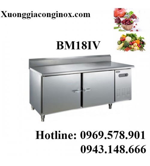 Bàn mát inox 2 cánh có vách chắn 1,8m BM18IV