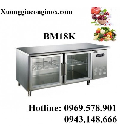 Bàn mát 2 cánh có kính 1,8m BM18K