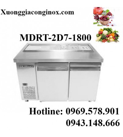 Bàn mát Salad Malaysia 2 cánh 1,8m MDRT-2D7-1800