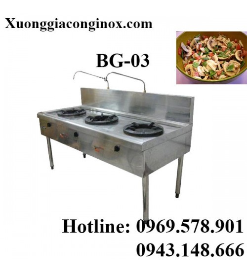Bếp gas công nghiệp 3 bếp BG-03